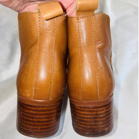 Franco Sarto Leather Slip-On Ankle Bootie "Rosie" - Women's Size 7.5 M - Picture 7 of 12